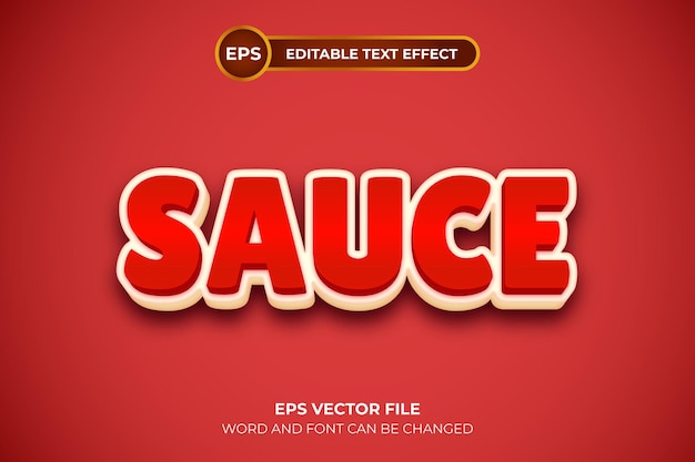 Sauce editable text effect template