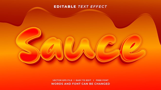 Sauce hot 3d editable text effect