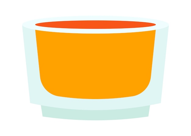 Saucer with mustard flat illustration