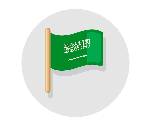 Saudi Arabia flag state symbol isolated on background national banner