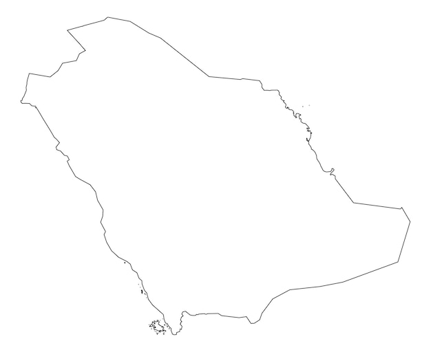 saudi_arabia Map design outline Map illustration