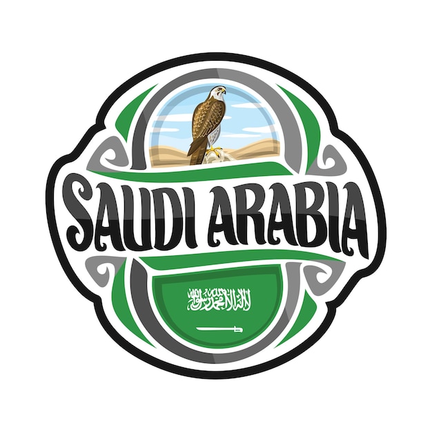 Saudi Arabia Sticker Flag Logo Badge Travel Souvenir Illustration