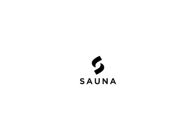 sauna logo design vector illustration