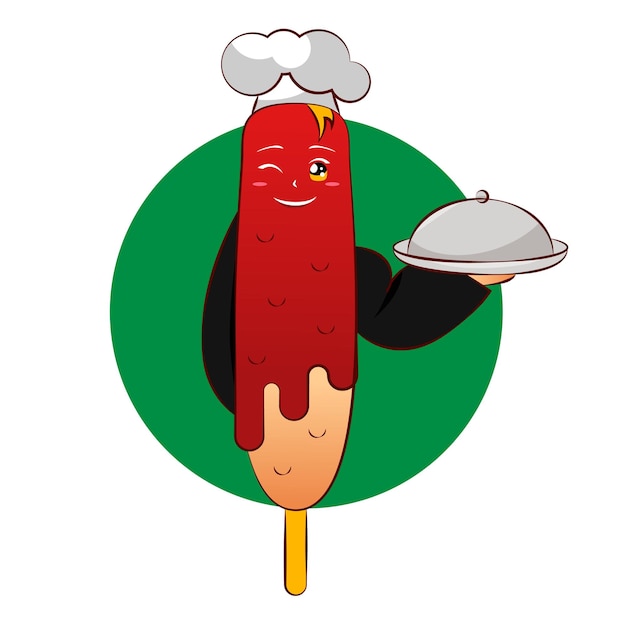 Sausage Cartoon Character