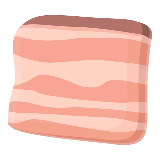 Sausage lard icon cartoon vector Pork meat Raw beef