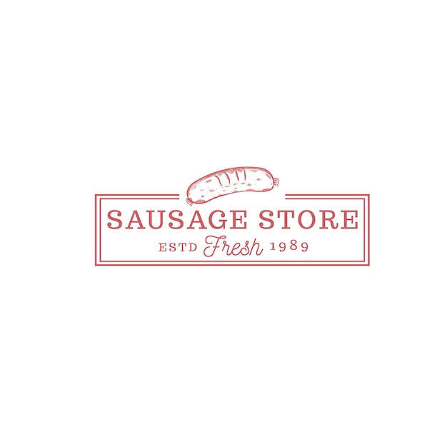 sausage store food vintage logo