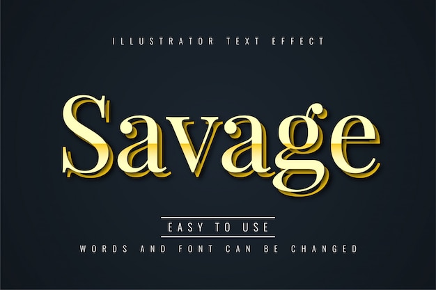 Savage text effect