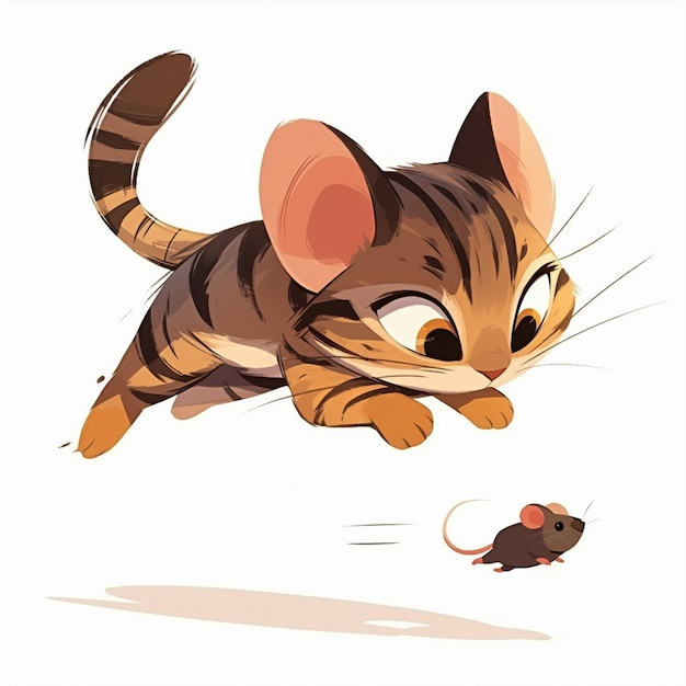 Savannah Cat Leaping After a Toy Mouse