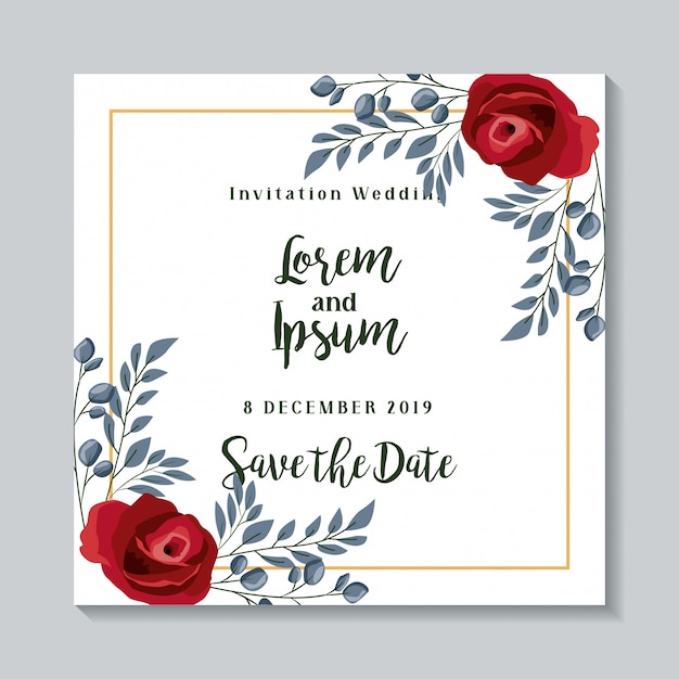 Save the date blank invitation card