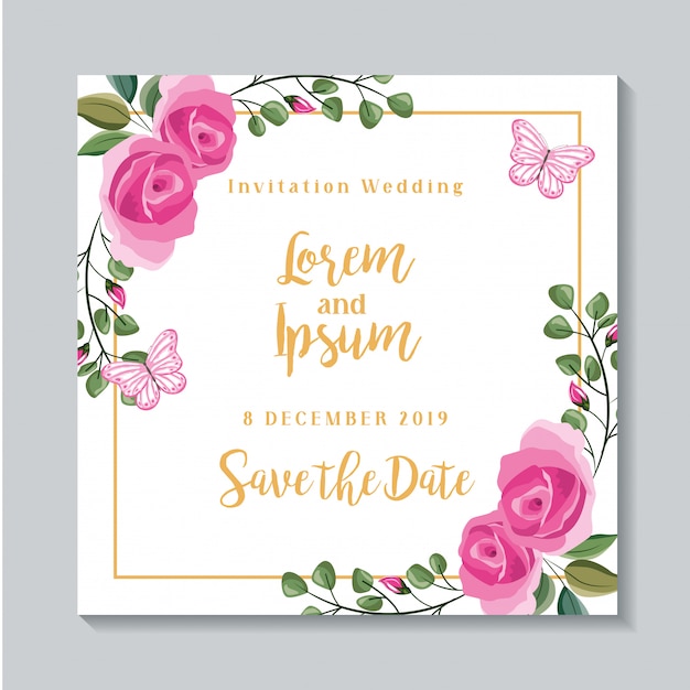 Save the date blank invitation card