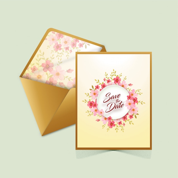 Save the date card with envelope