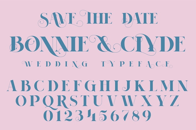 Save The Date, Fashion and Wedding Invitation font, lettering illustration.