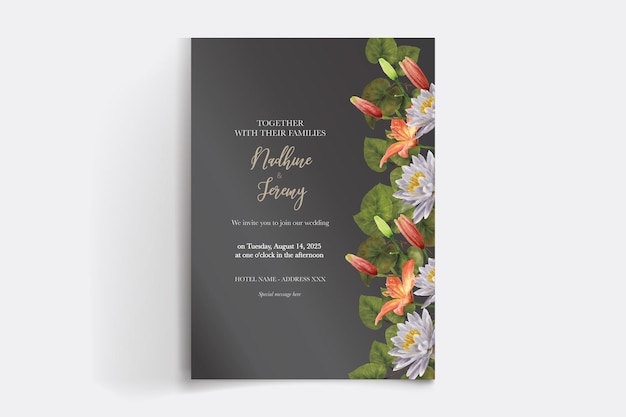 SAVE THE DATE FLORAL INVITATION TEMPLATE