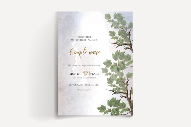 SAVE THE DATE FLORAL INVITATION TEMPLATE