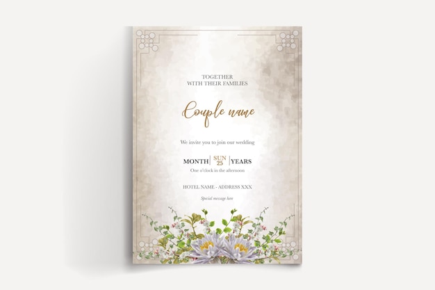 SAVE THE DATE FLORAL INVITATION TEMPLATE