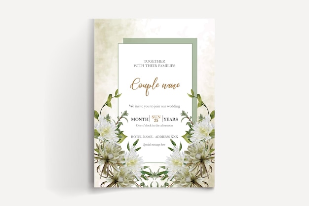 SAVE THE DATE FLORAL INVITATION TEMPLATE