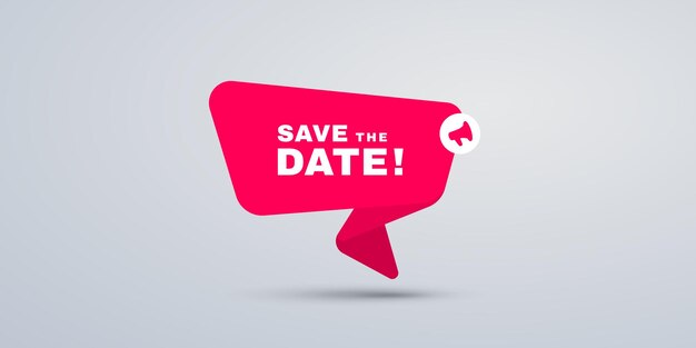 Vector save the date simple illustration