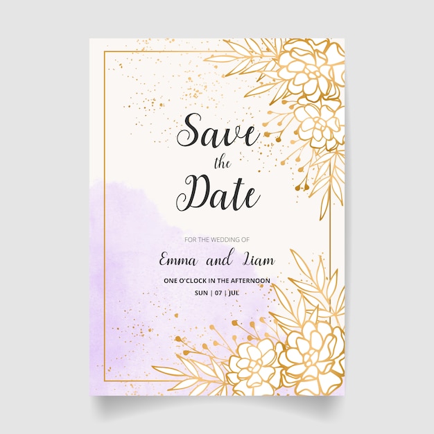 Save the date, wedding invitation card