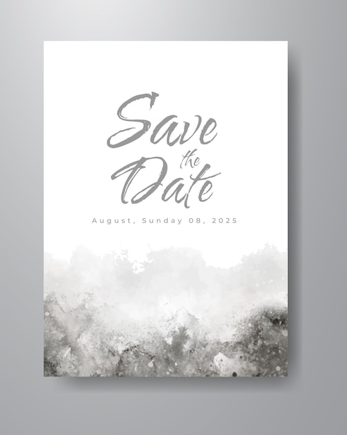 Save the date with watercolor background. Design for your invitation.