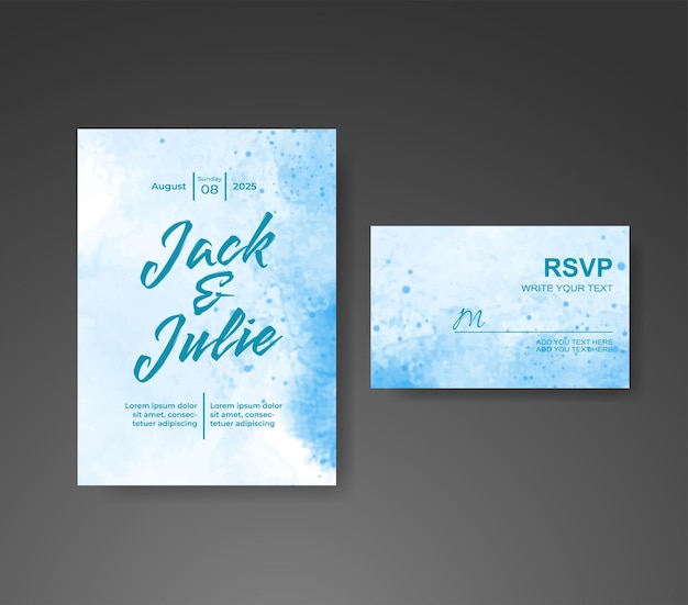 Save the date with watercolor background Design for your invitation