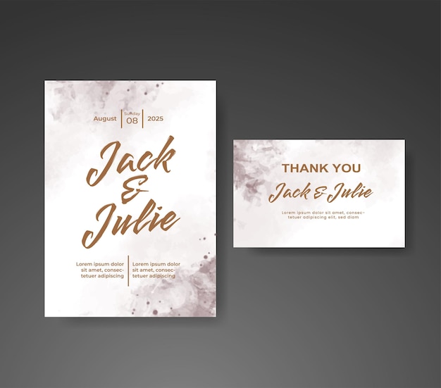 Save the date with watercolor background Design for your invitation