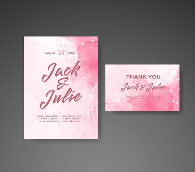 Save the date with watercolor background Design for your invitation