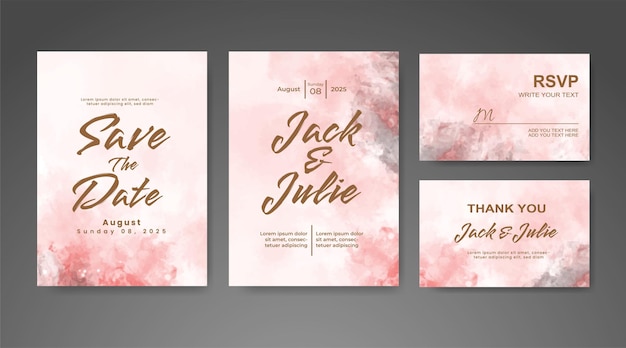 Save the date with watercolor background Design for your invitation