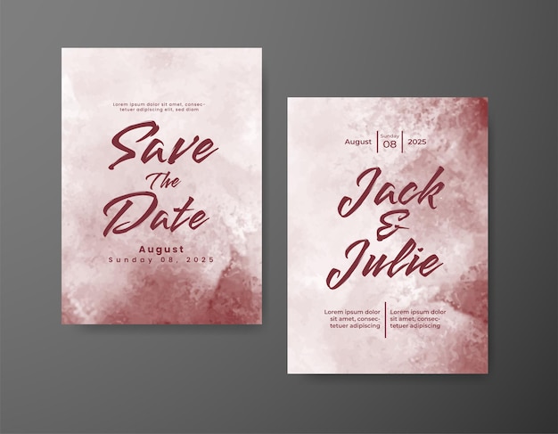 Save the date with watercolor background Design for your invitation