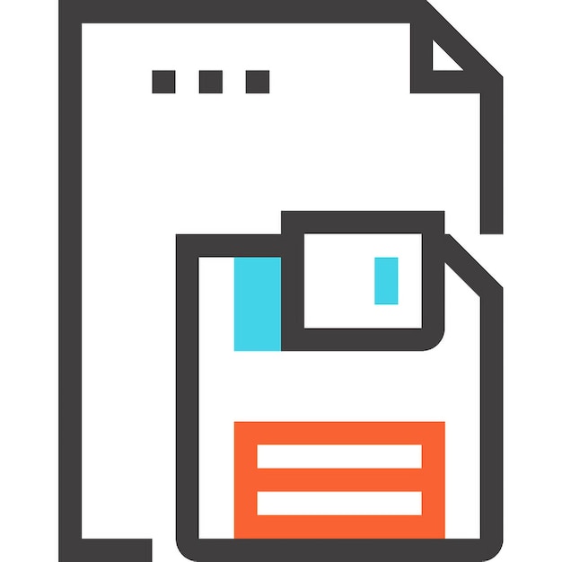 Vector save document icon concept