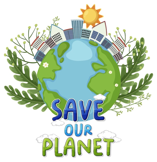 Save the earth banner design