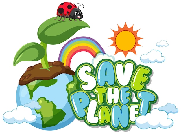 Save the earth banner design