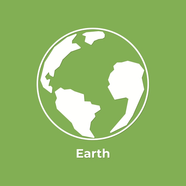 Vector save earth planet and the world with globe world environment day flat minimal style