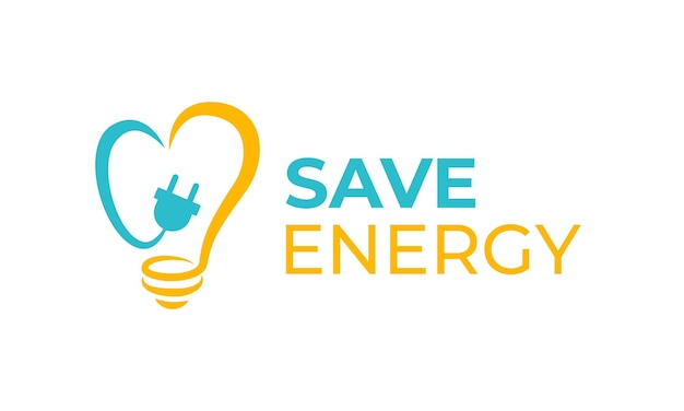 Save energy icon logo save energy vector illustration Save Electricity Logo