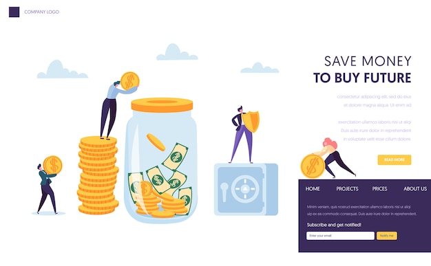 Save Money Safe Landing Page