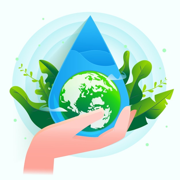 Save water illustration