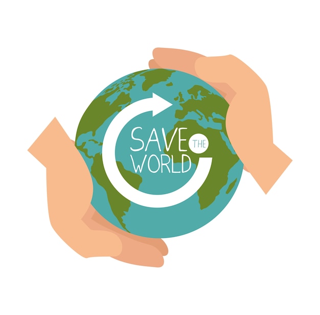 save the world concept icon