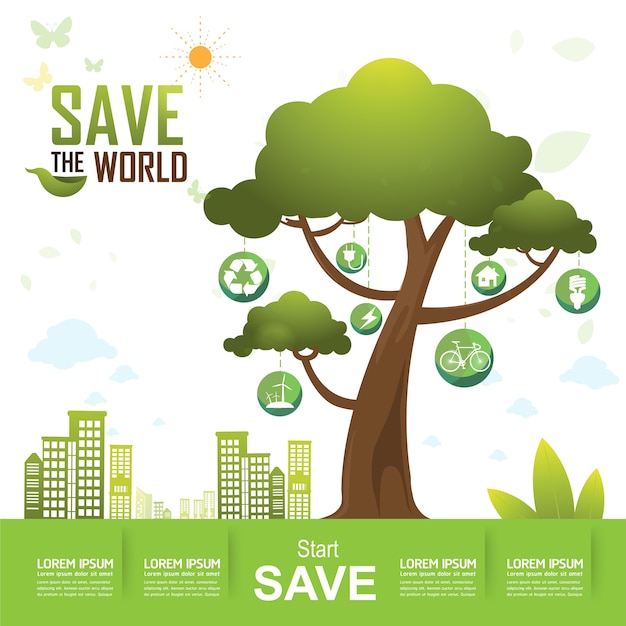 Save the World Vector