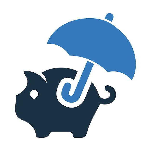 Savings protection icon vector graphics