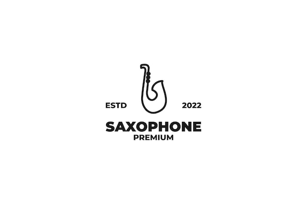 Saxophone icon logo design vector illustration