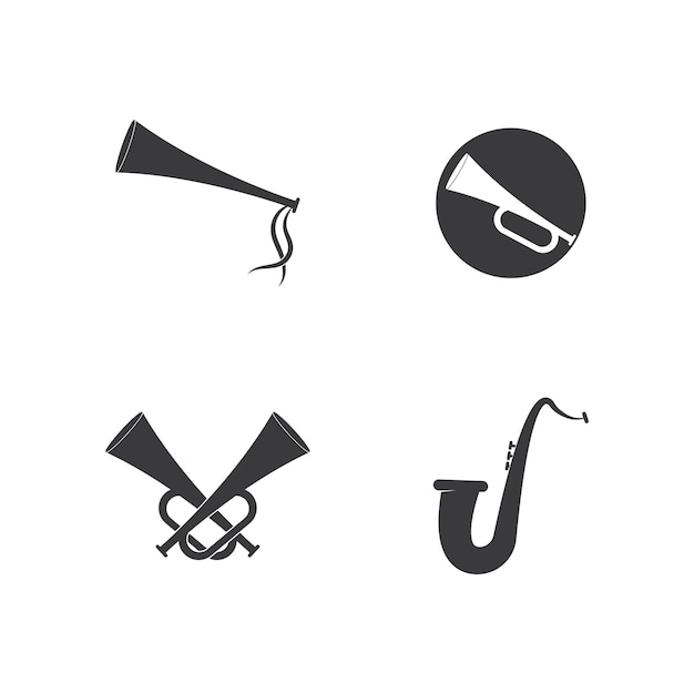 Saxophone trumpet vector icon Saxophone symbol Linear style sign for mobile concept and web design