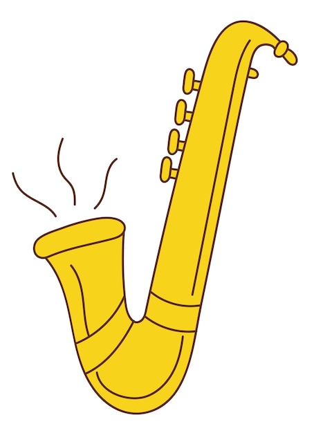 saxophone on white background