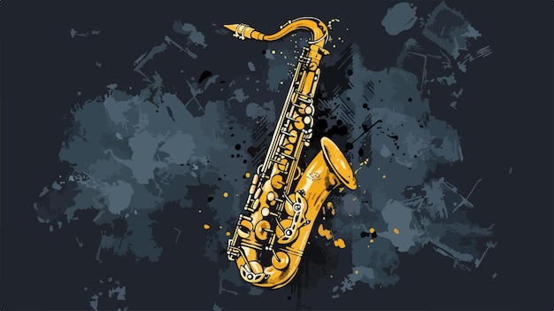 a saxophone with the words  saxophone  on it