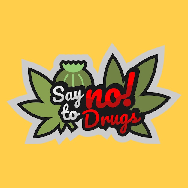 SAY NO TO DRUG ILLUSTRATION