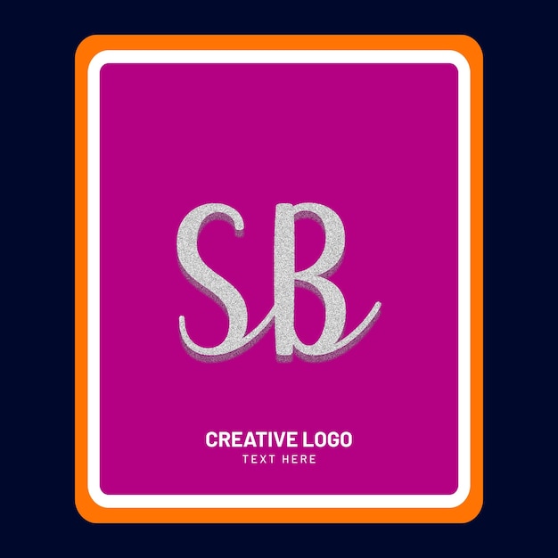 SB letter creative logo design in 3d style