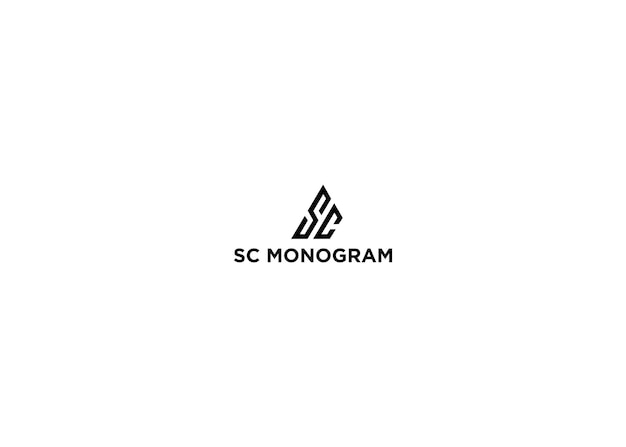 sc monogram logo design vector illustration