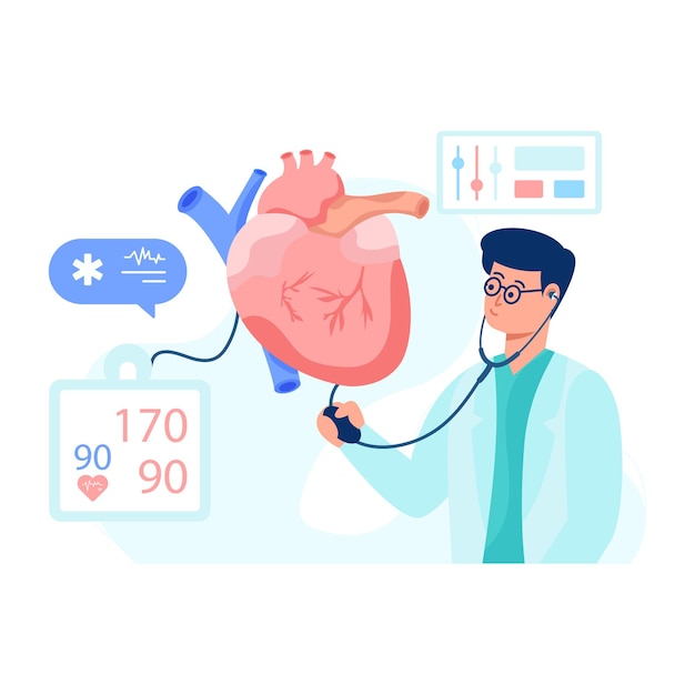 A scalable flat illustration design of medical test