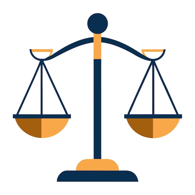 Vector scales of justice clipart vector art and illustration