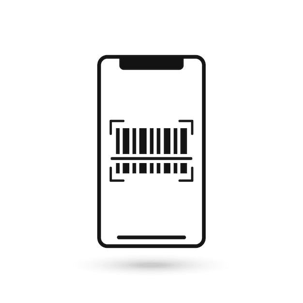 Scan Barcode with phone Flat design