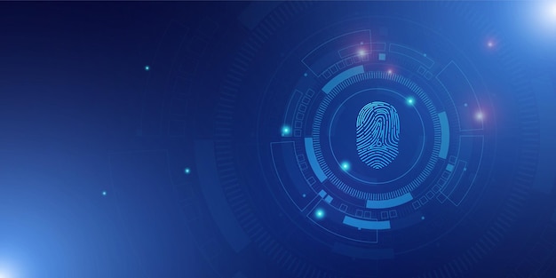 scan fingerprint Cyber security and password control through fingerprints access with biometrics i