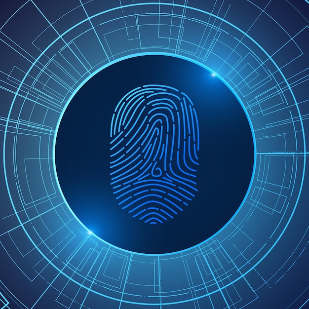 scan fingerprint Cyber security and password control through fingerprints access with biometrics i